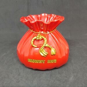 Vintage 1953 Plastic Money Bag Bank Knickerbocker Plastic Company